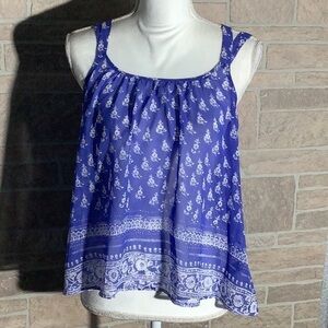 EXPRESS - Sz S - criss cross back pattern transparent lightweight top